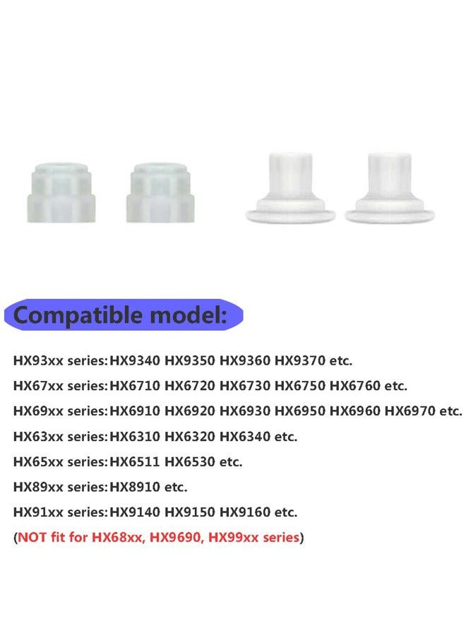 CMWWYFC Electric Toothbrush Waterproof Sealing Parts for Philips HX6710 HX6730 HX6930 HX6950 HX9140 HX9160 HX9340 HX9350,Universal Waterproof Sealing Parts Rubber Pads (2 Set) - Image 4